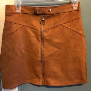 Suede skirt